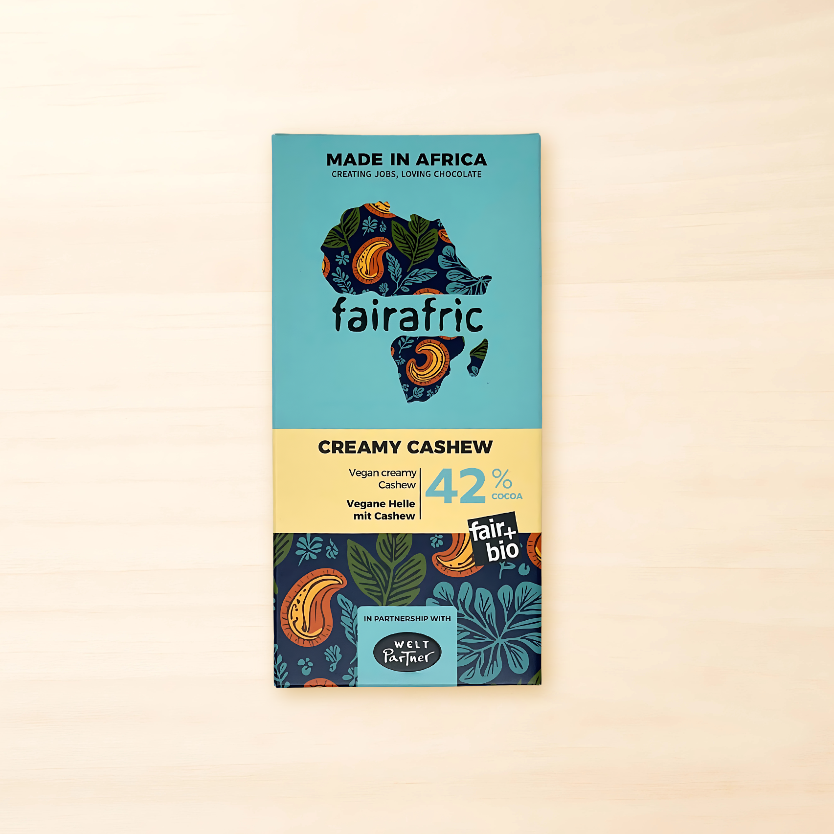 Fairafric Creamy Cashew 42% - Vegane Helle, 80g