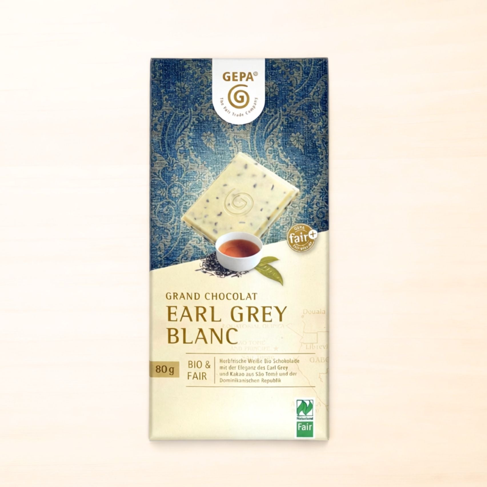 GEPA Bio Schokolade Earl Grey Blanc, 80g