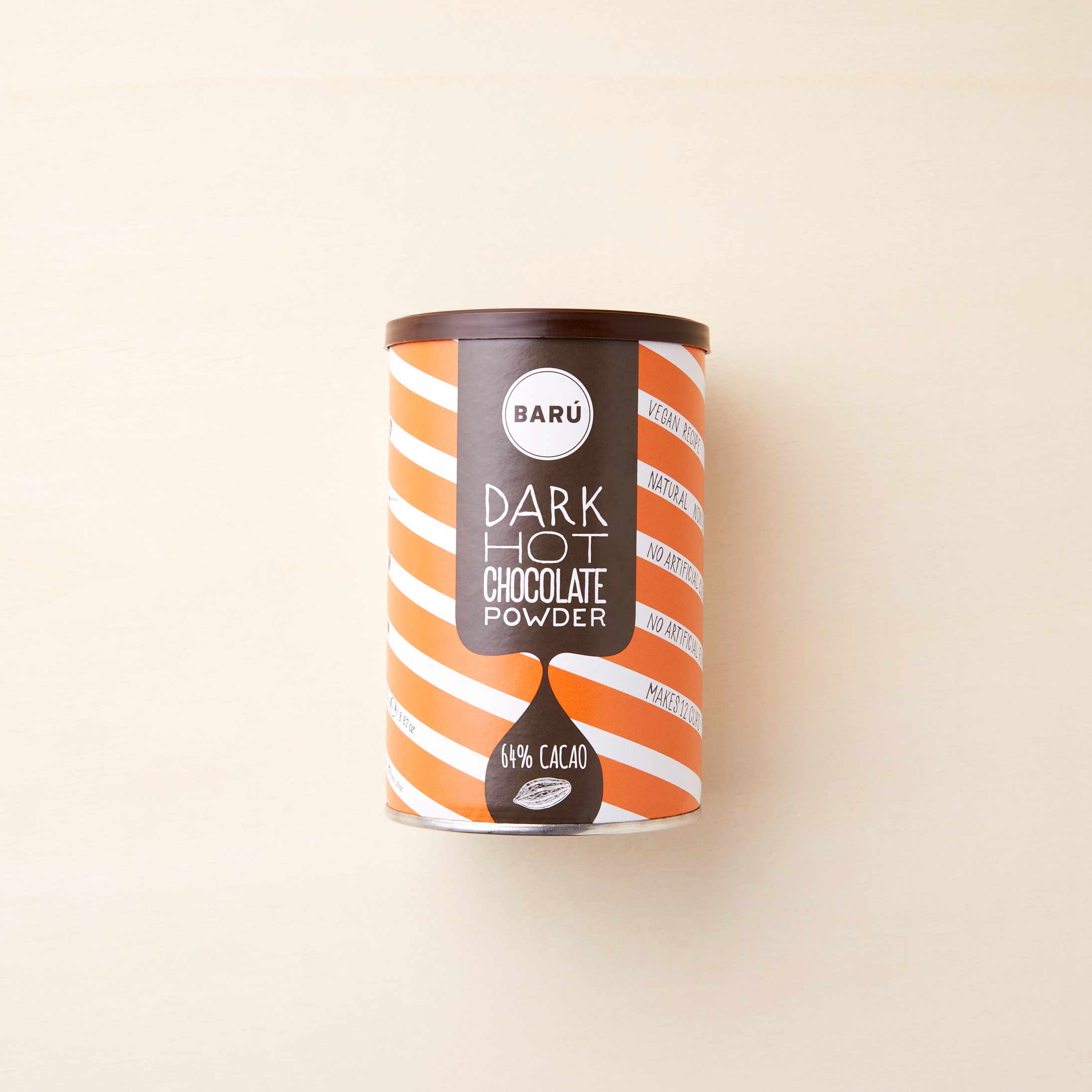 Dunkles Trinkschokoladen-Pulver mit 64% Kakao von Barú im Chocoversum