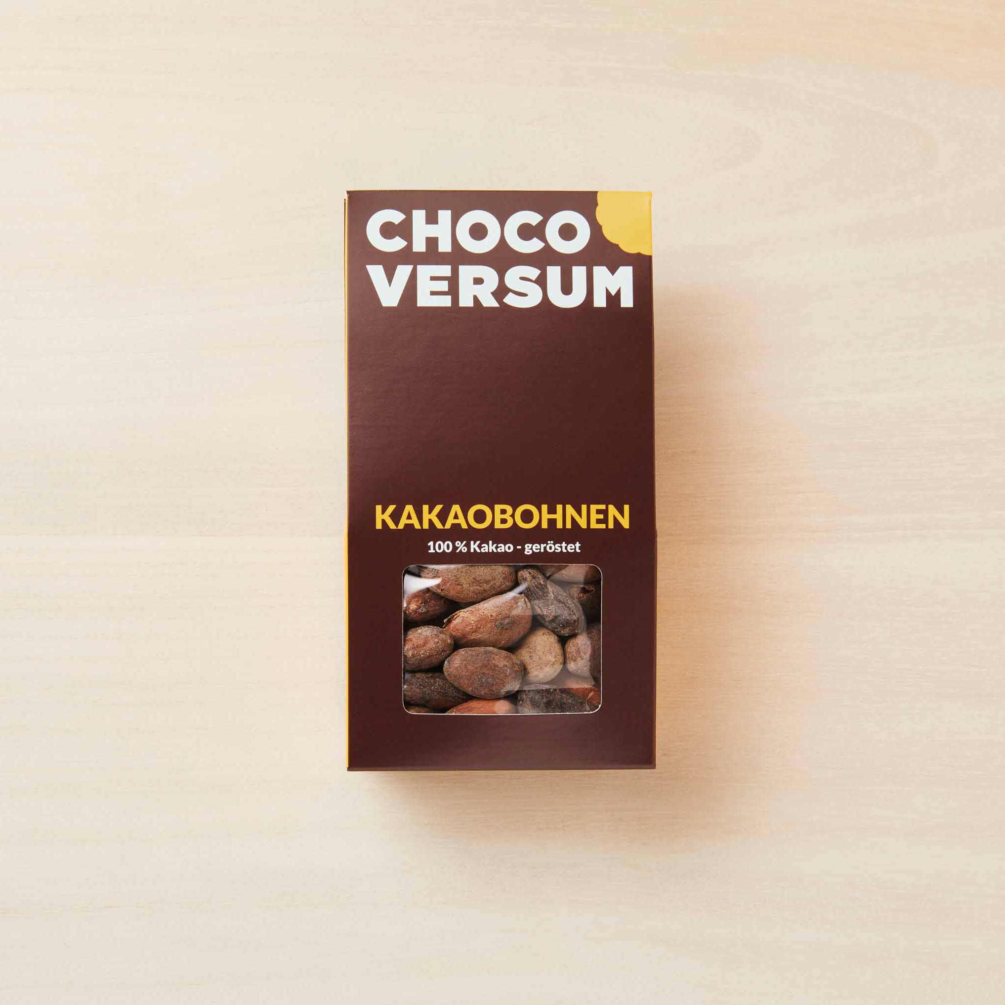 100 Gramm geröstete Kakaobohnen vom Chocoversum