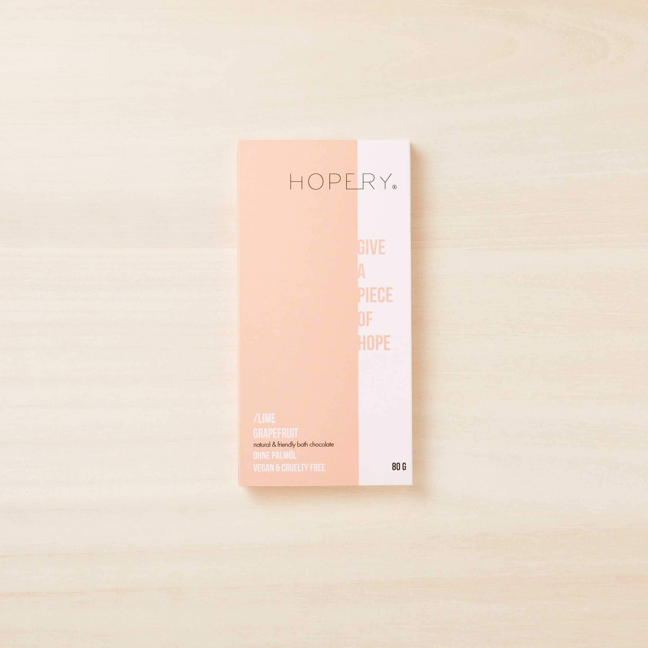 Badeschokolade mit Kakaobutter, Limette und Grapefruit von Hopery im Chocoversum