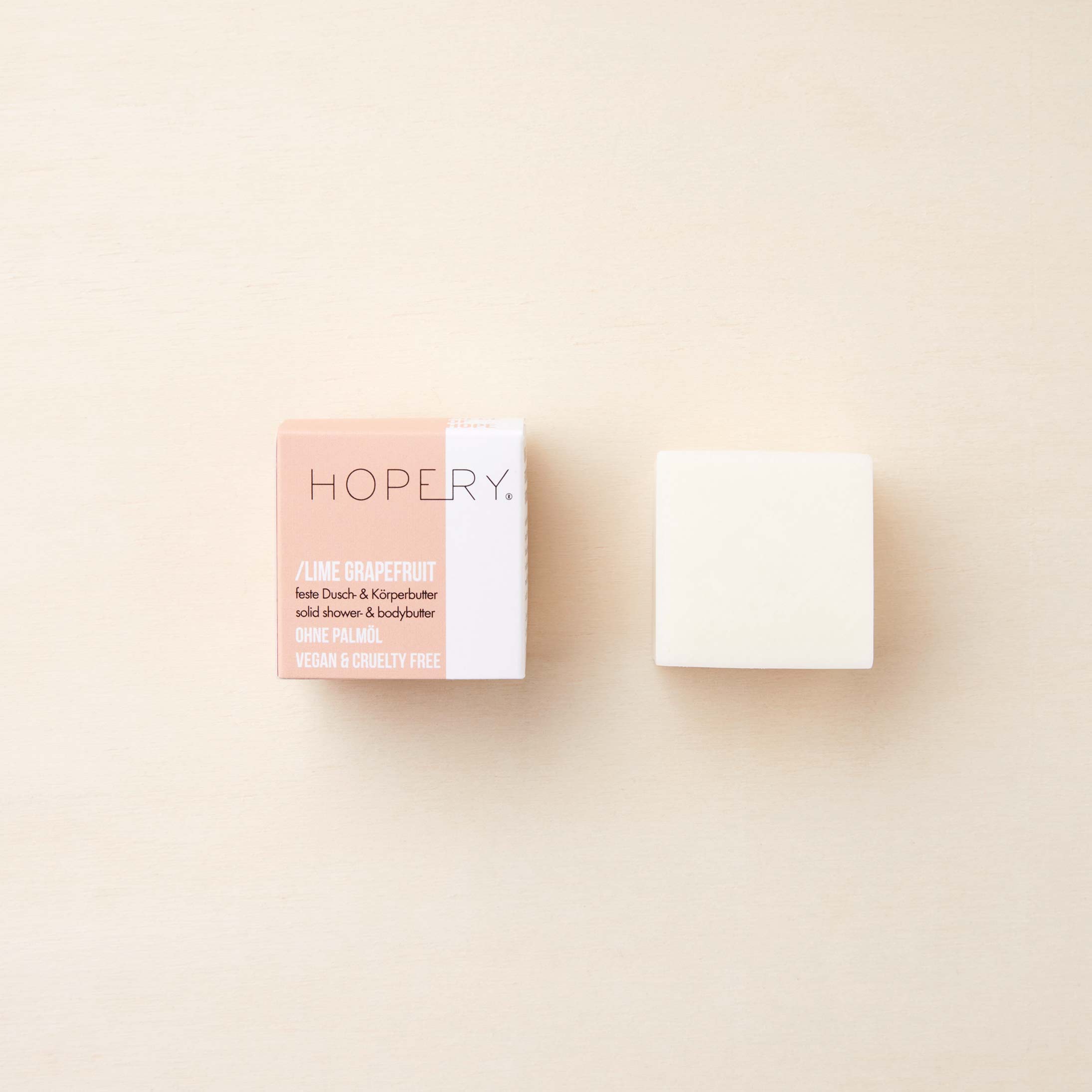 Dusch- und Körperbutter mit Kakaobutter, Limette und Grapefruit von Hopery