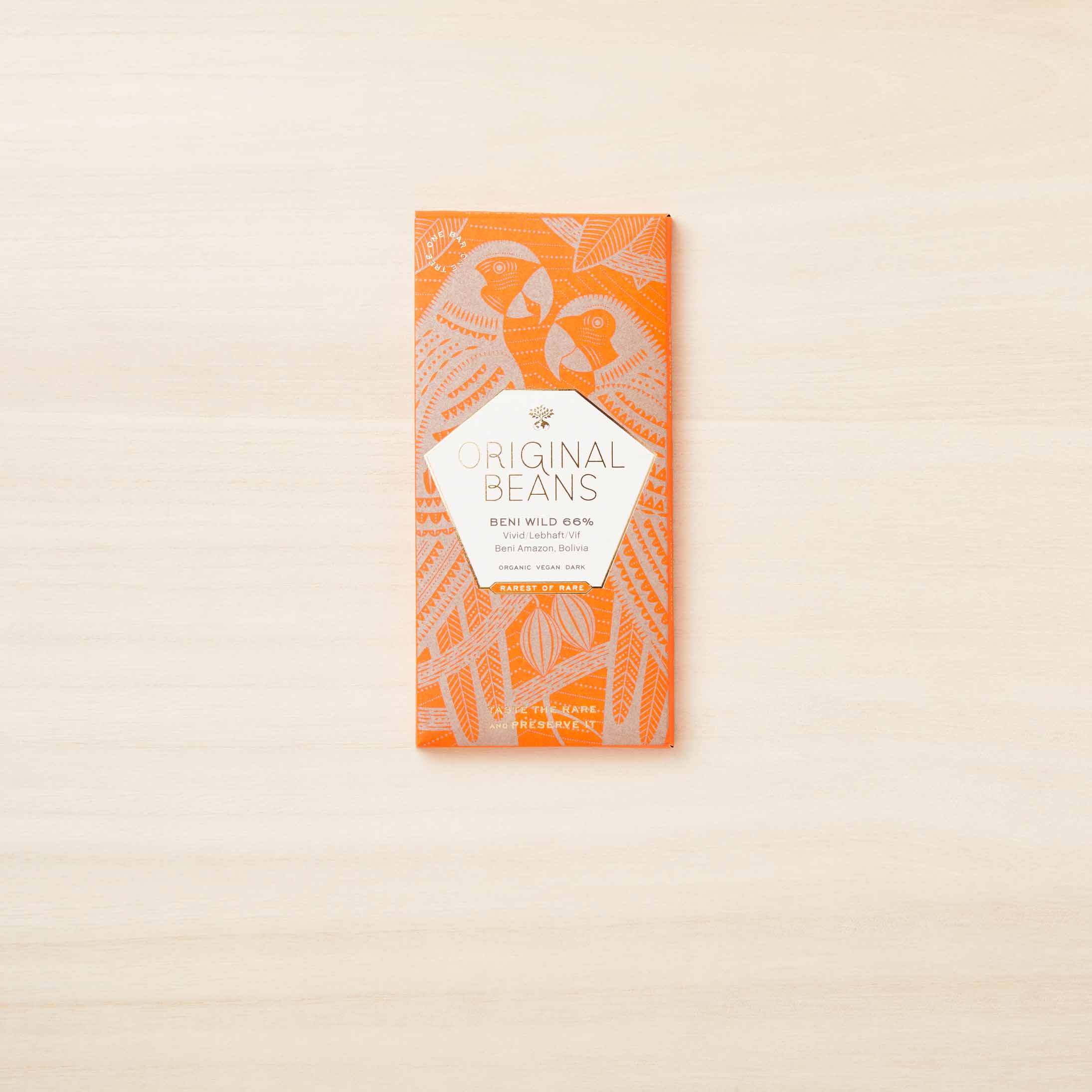 Edle dunkle Schokolade mit 66% Beni-Wild-Kakao von Original Beans im Chocoversum