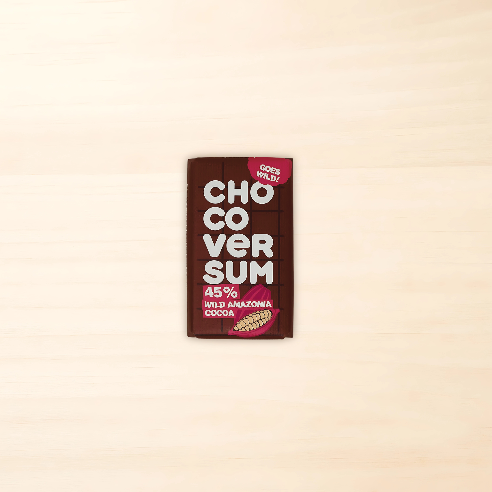 CHOCOVERSUM Wild Amazonia Cocoa - Wildkakaoschokolade Vollmilch 45% - 40g