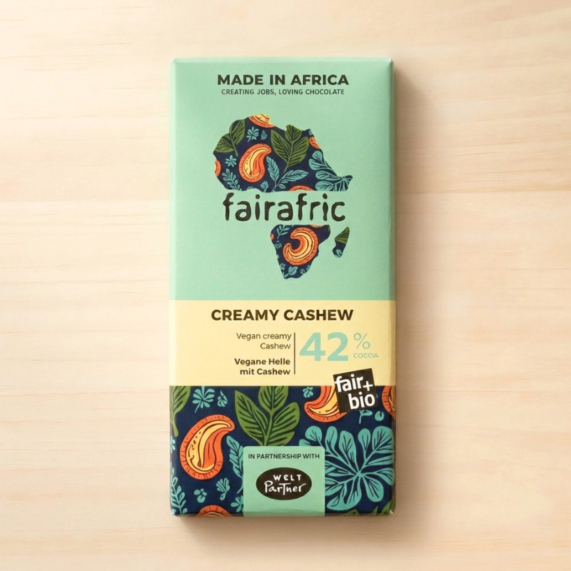 Fairafric Creamy Cashew 42% - Vegane Helle, 80g