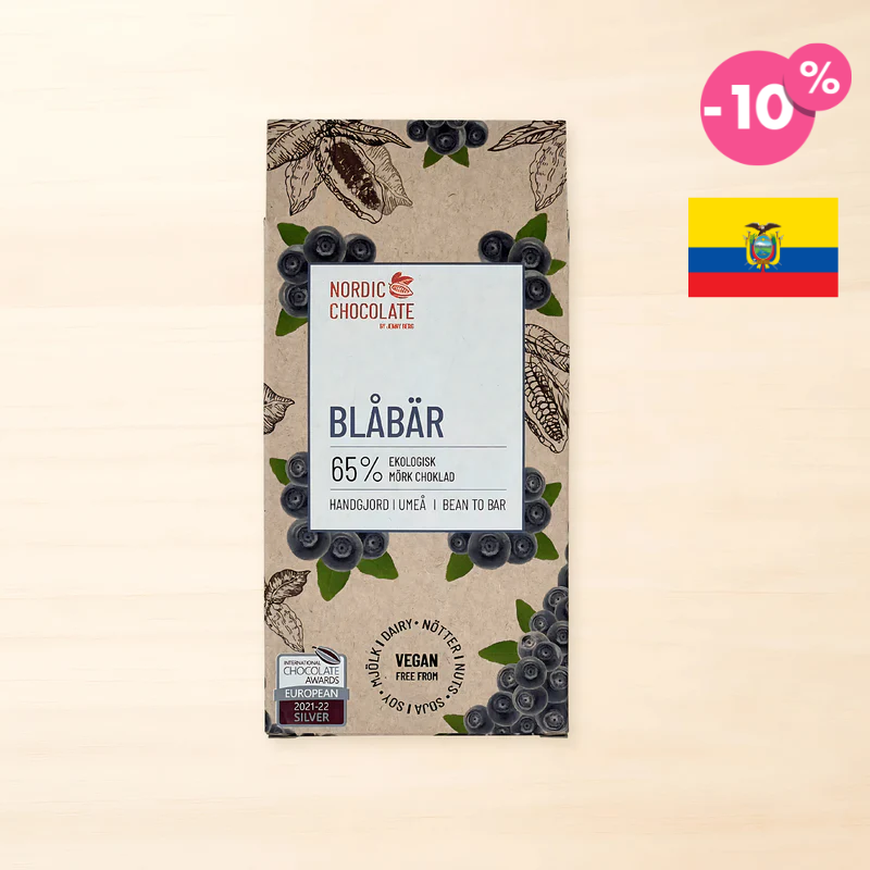 Nordic Chocolate Schwedische Blaubeer Schokolade, 90g