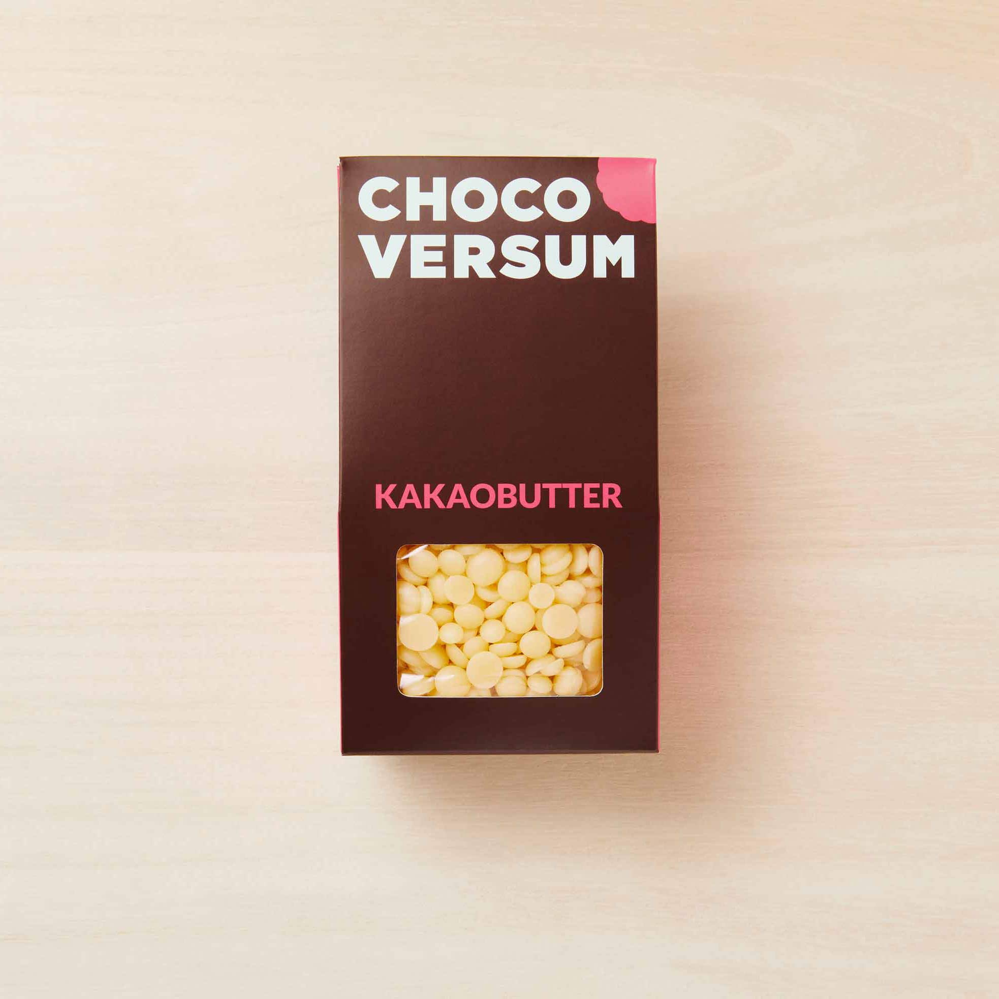 100 Gramm Kakaobutter-Pellets vom CHOCOVERSUM