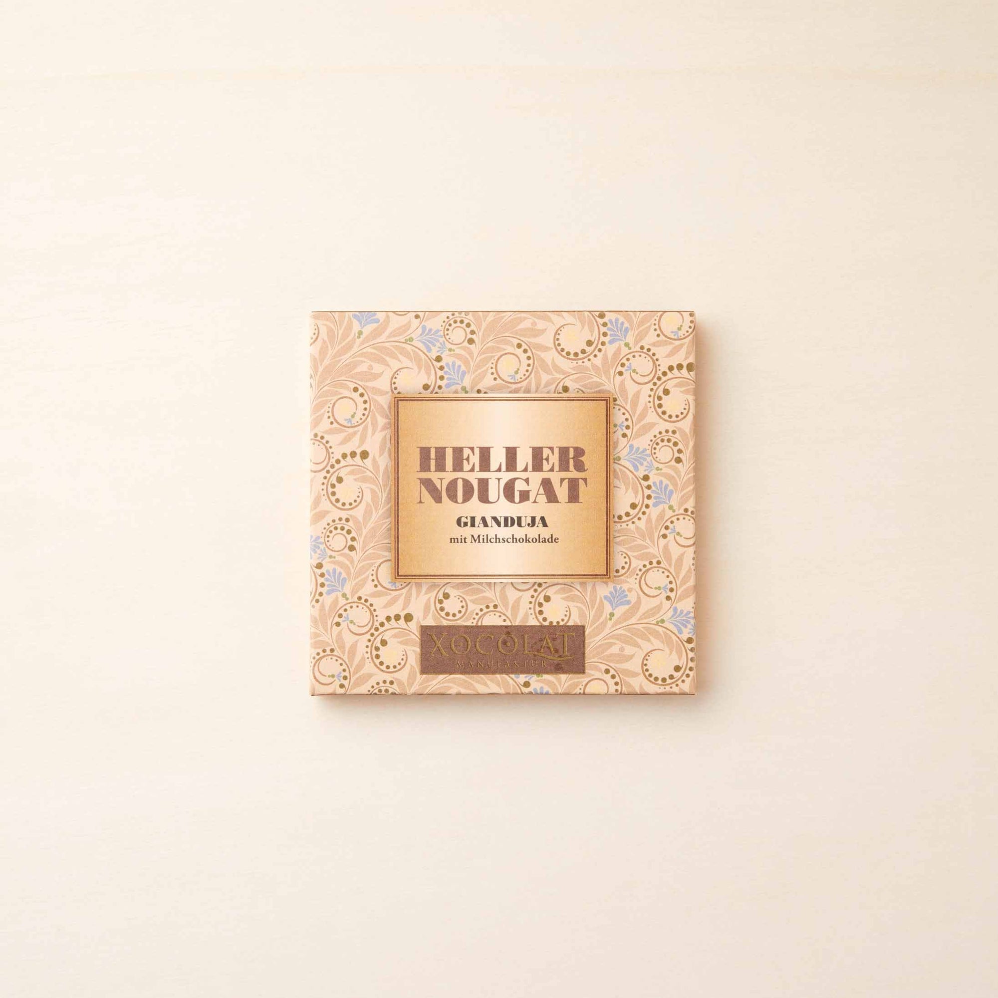 Heller Nougat mit Vollmilch-Schokolade von Xocolat